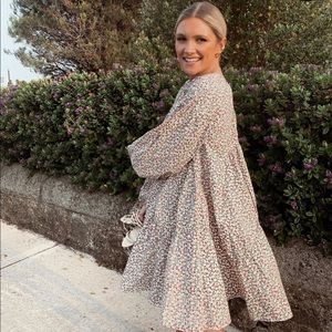 H&M Floral Puff-Sleeves Dress